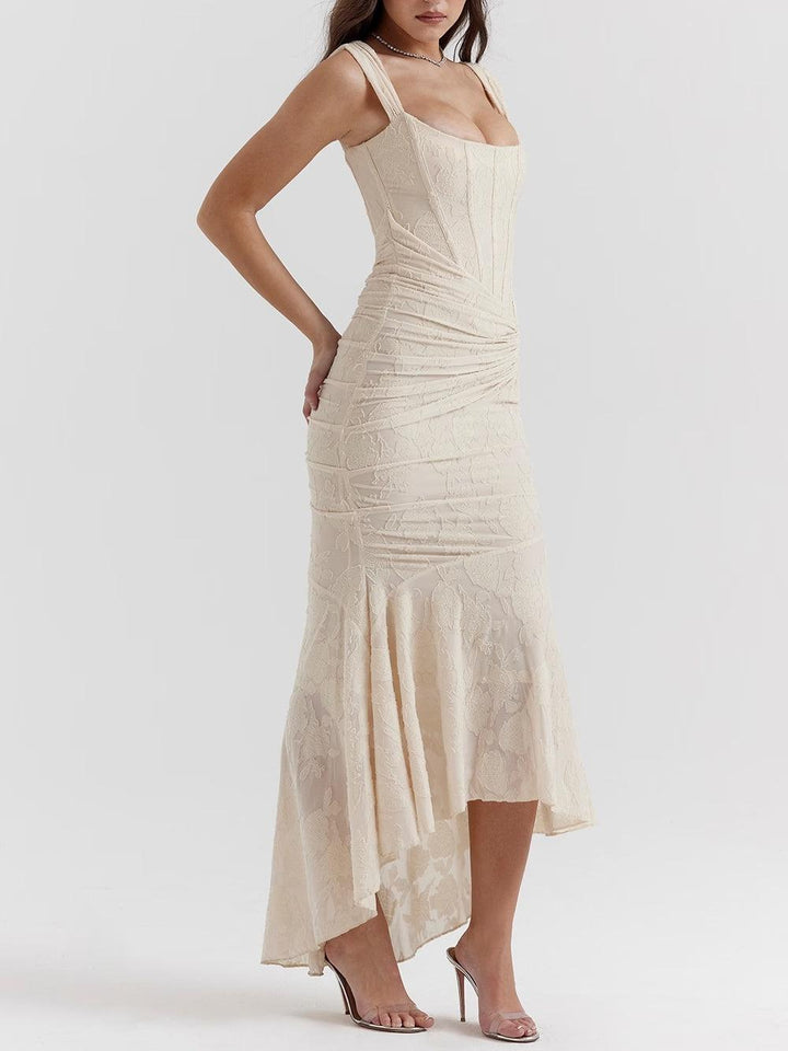 Viviana™ | Abito maxi floreale blu campanula