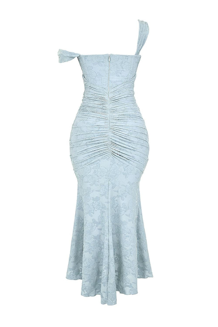 Viviana™ | Abito maxi floreale blu campanula