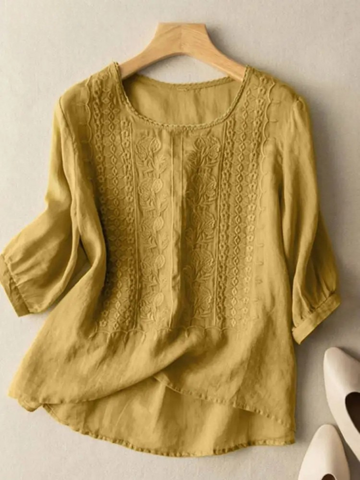 Viviana™ | Blusa Boho Ricamata in Cotone (Vestibilità Piccola)