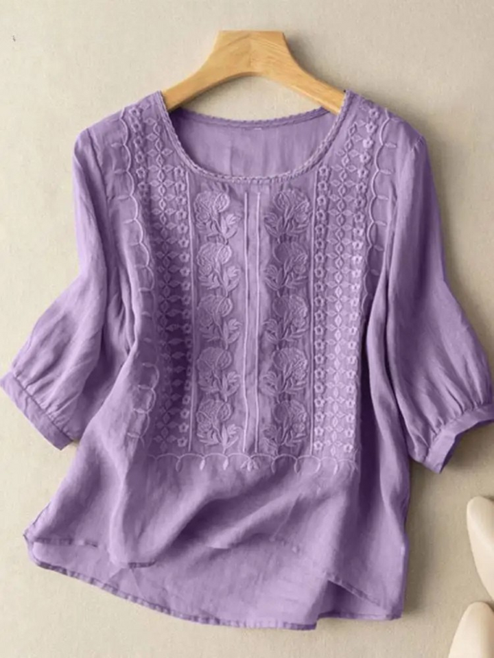 Viviana™ | Blusa Boho Ricamata in Cotone (Vestibilità Piccola)