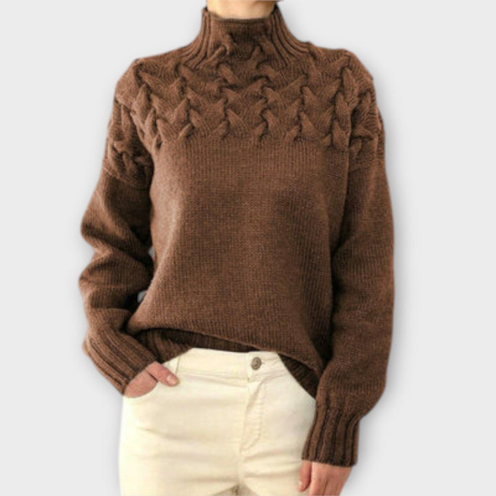 Viviana™ | Maglione da Donna con Dettagli a Treccia