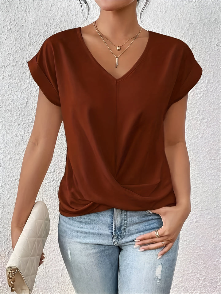 Viviana™ | T-shirt Casual con Scollo a Cuore a V