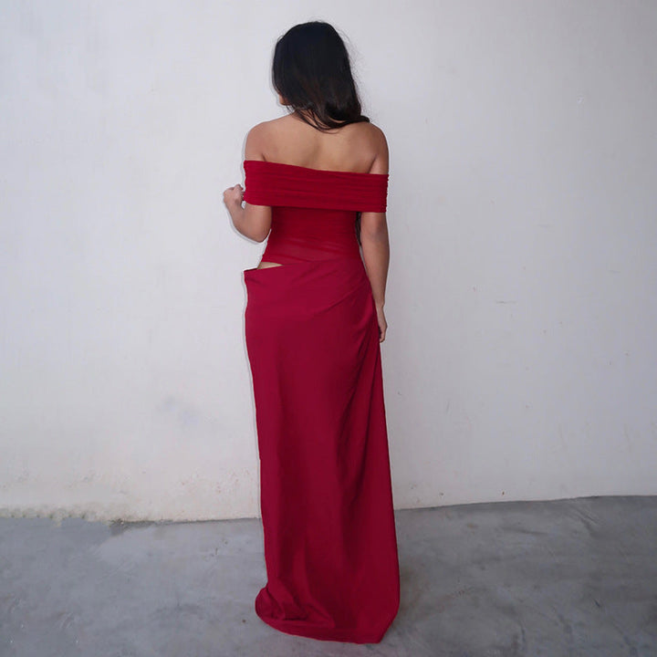 Viviana™ | Abito Maxi in Rete con Spalle Scoperte