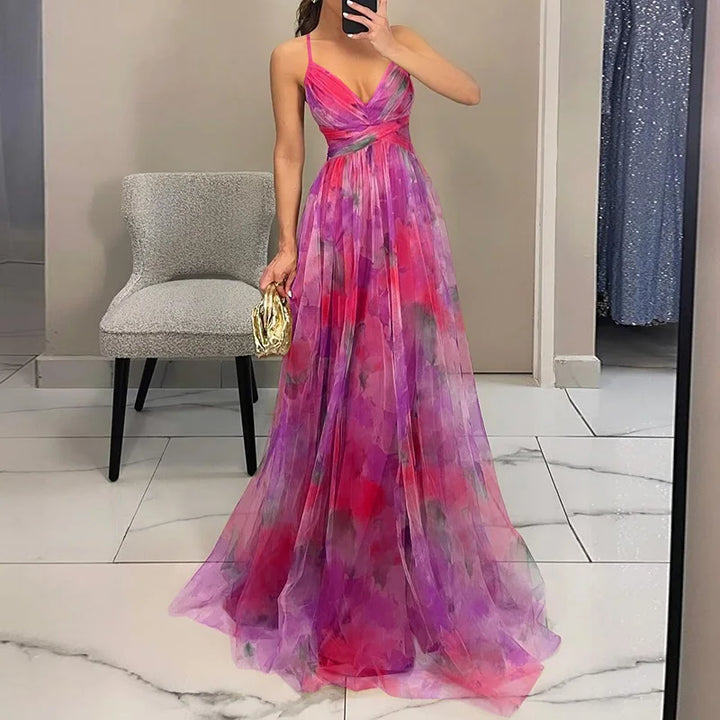 Viviana™ | Incantevole Maxi-abito con Stampa Floreale