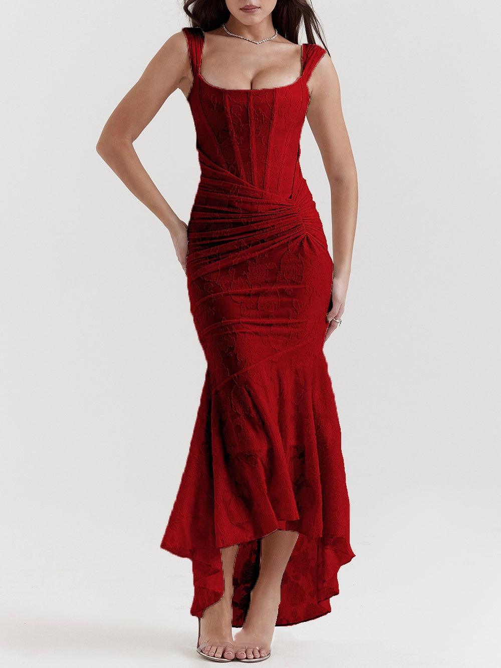 Viviana™ | Abito maxi floreale blu campanula