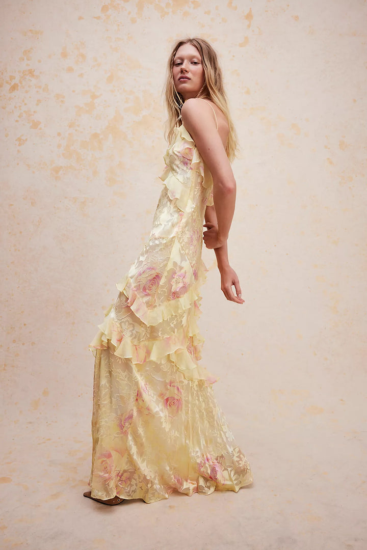 Viviana™ | Abito Lungo Romantico in Seta Pastello