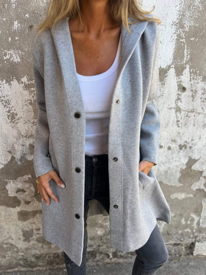 Viviana™ | Giacca con Cappuccio Casual con Bottoni