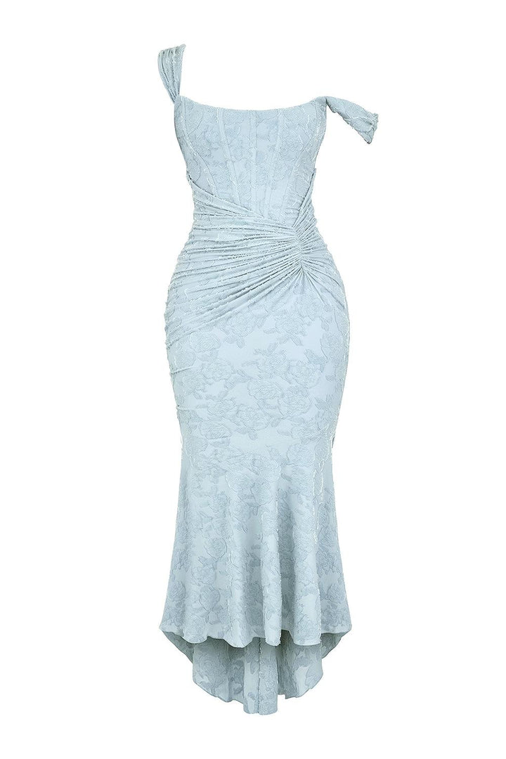 Viviana™ | Abito maxi floreale blu campanula