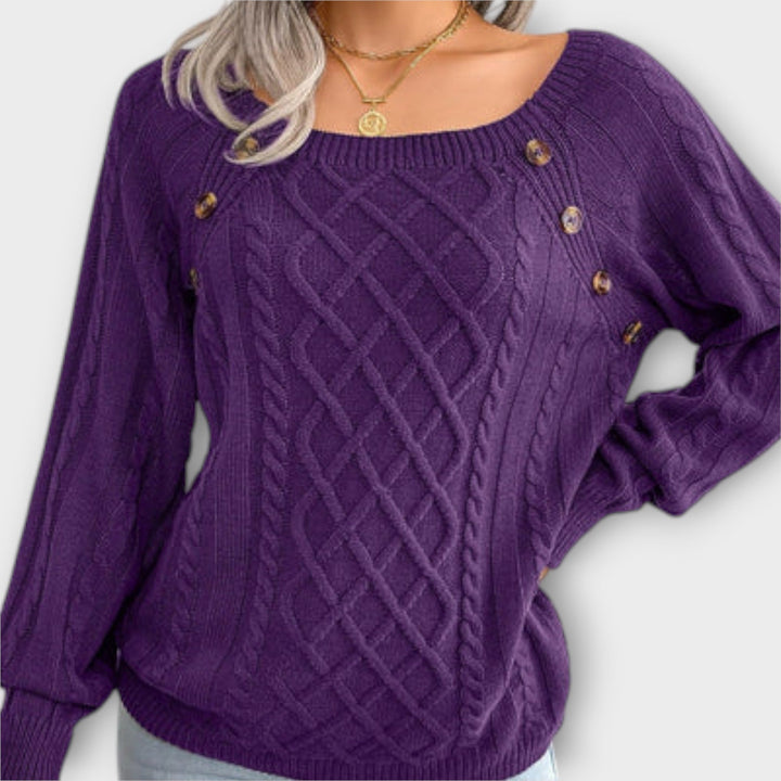 Viviana™ | Maglione lavorato a maglia con bottoni