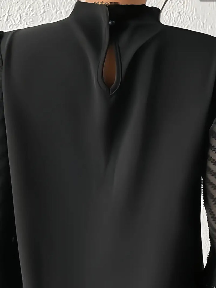 Viviana™ | Top Elegante Plissettato con Maniche in Rete